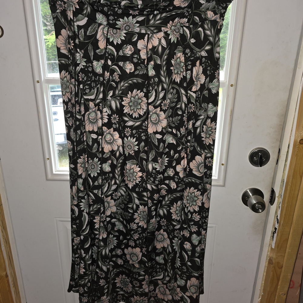 Floral Black and Pink Women's Skirt